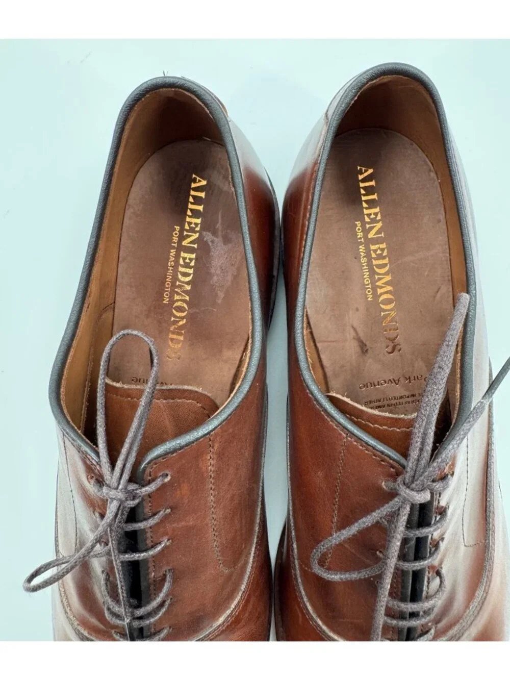 Allen Edmonds Park Avenue Cap-Toe Oxford Brown Leather 12M Men’s Dress Shoes